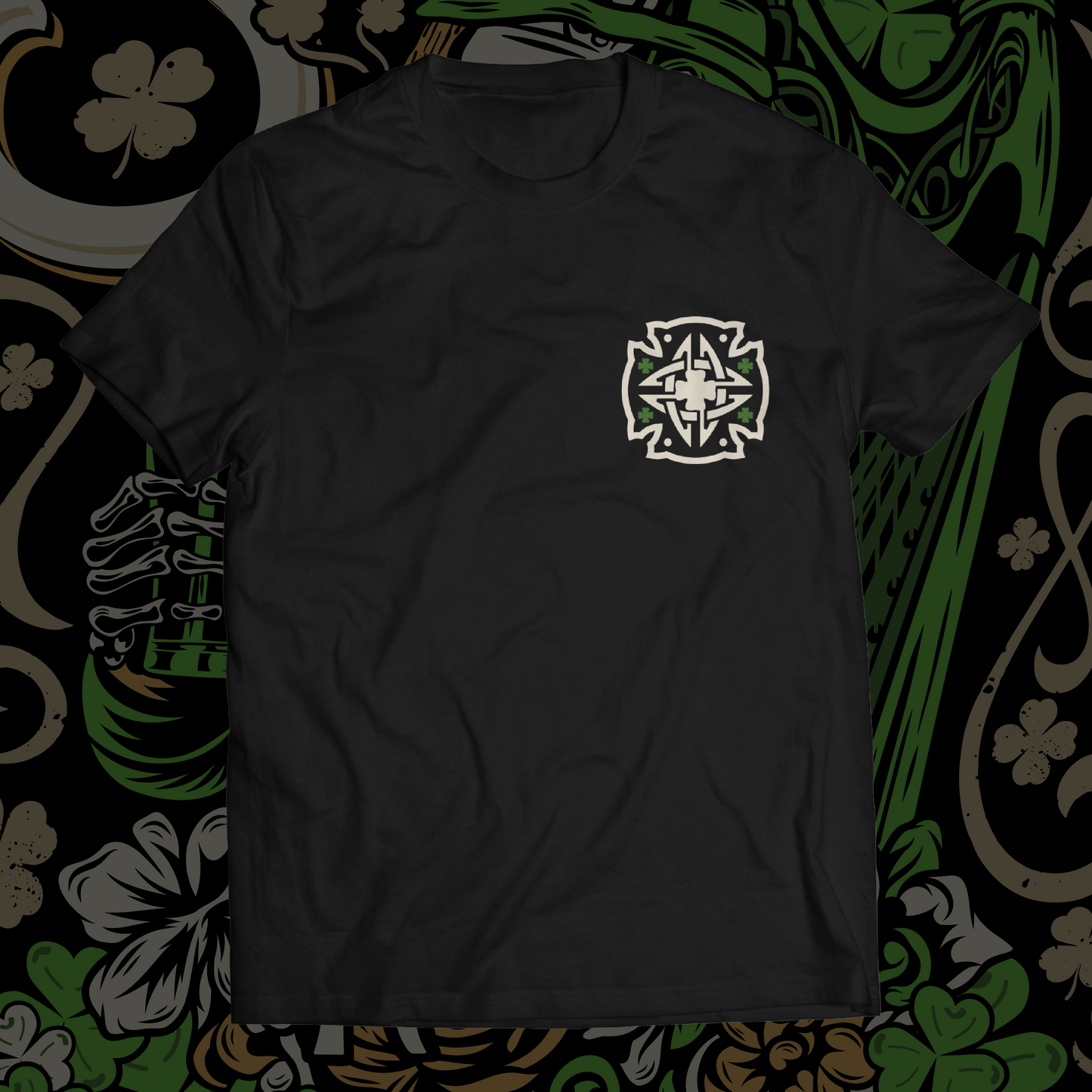 "Slainte Agus Tainte"Cheers to Health and Wealth Black Short Sleeve Shirt