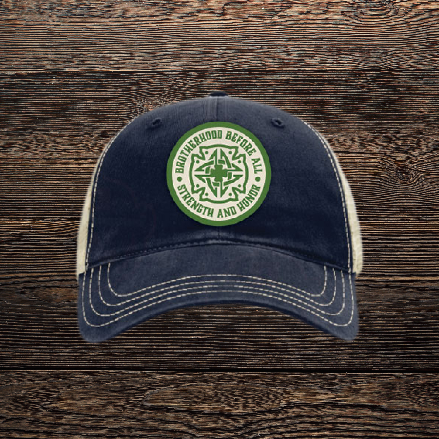 Brotherhood Before All Navy Trucker Hat