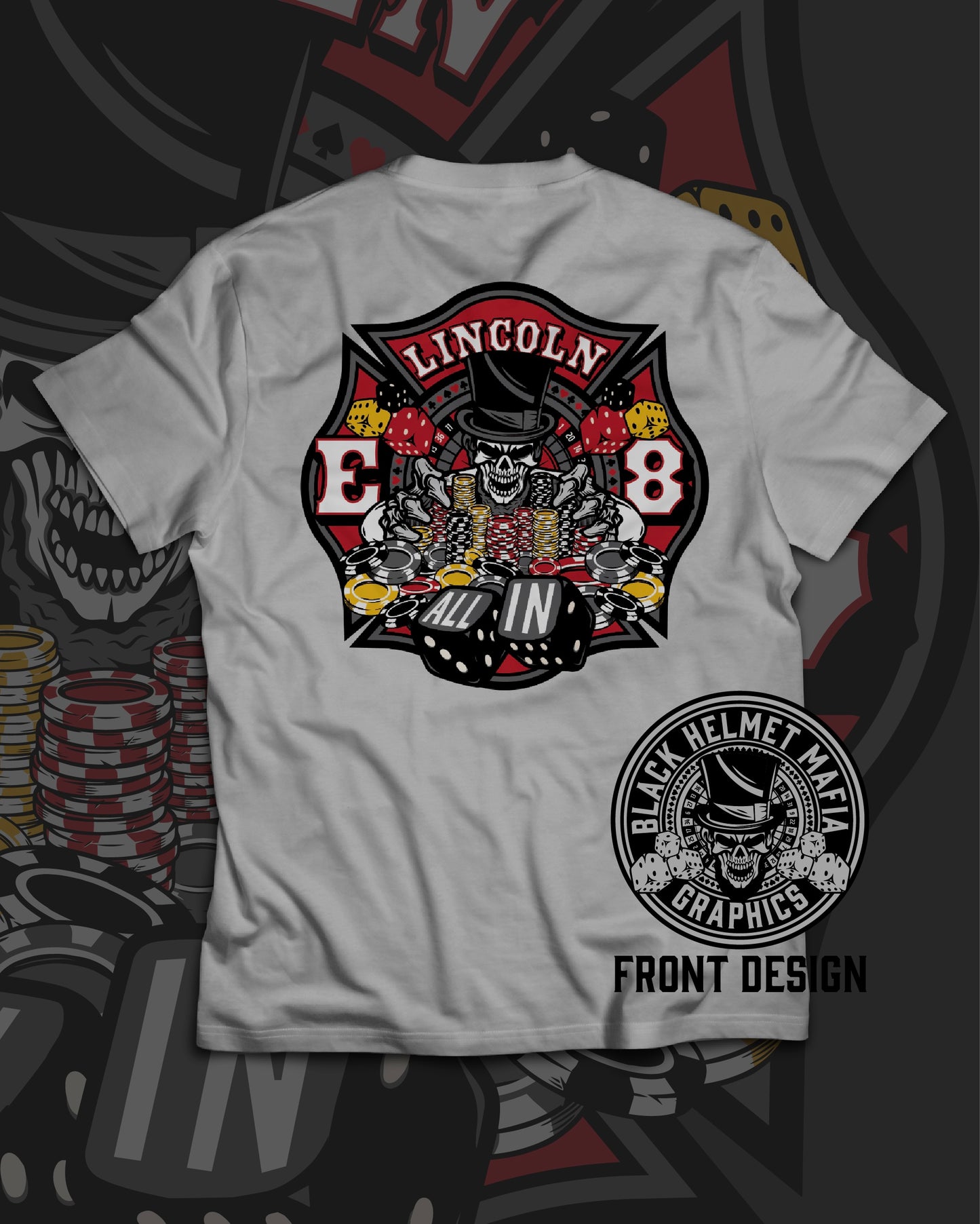 "All In" Lincoln Fire Engine 8 Collaboration Short Sleeve