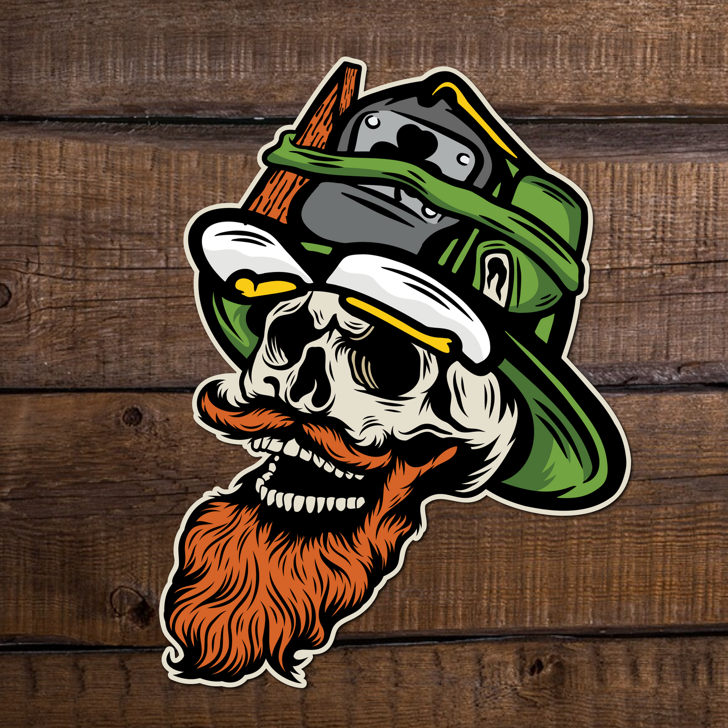Irish Themed Skull Helmet Sticker