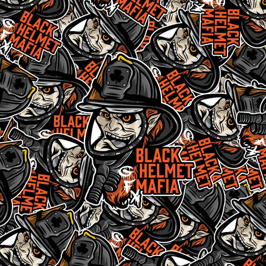 Black Helmet Mafia GFX Mask Sticker