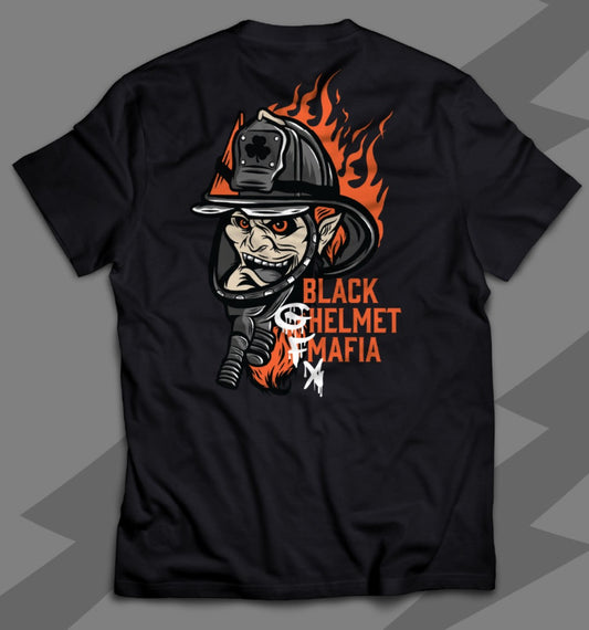 Black Helmet Mafia GFX Mask Style Shirt