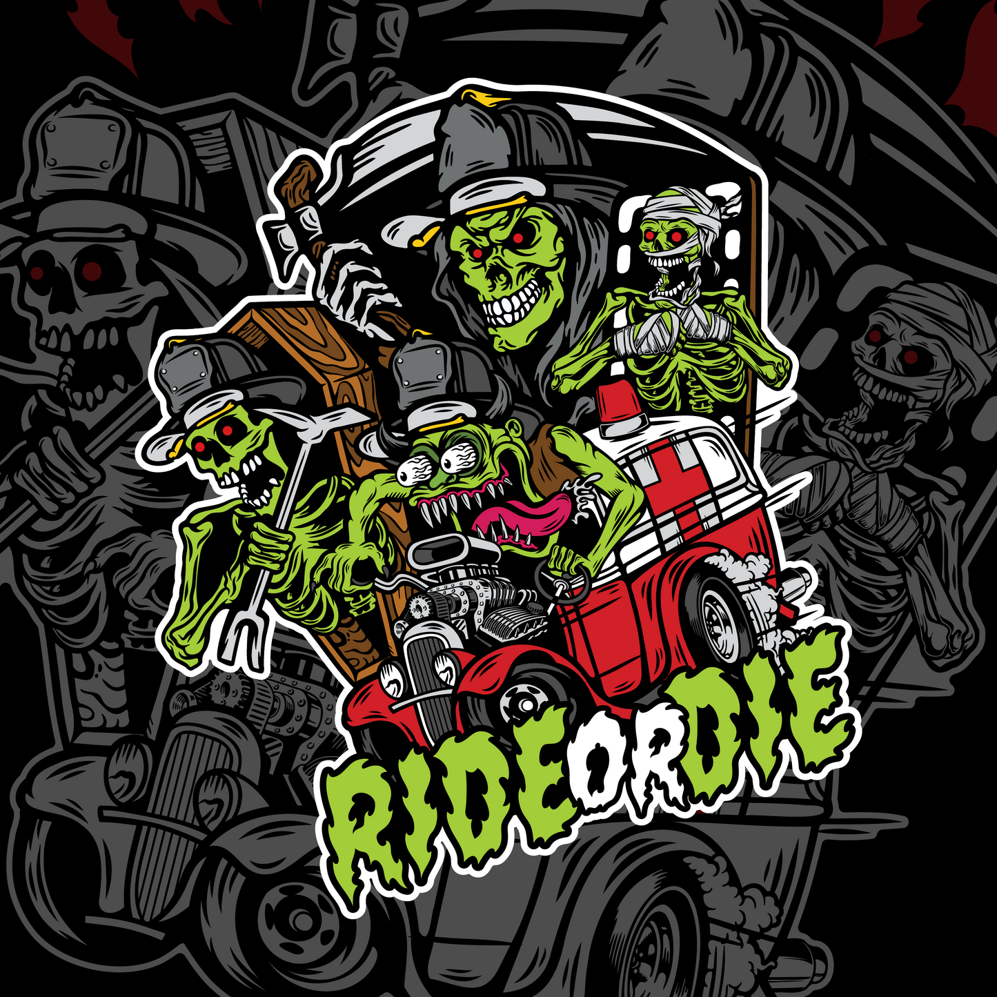 Ride or Die Sticker